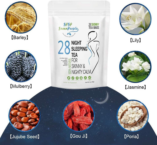 28 Day Evening Detox Weight Loss Tea for Women, Supports Detox and Cleanse, Natural Ingredients, GPGP GreenPeople Skinny Fit Tea for Slim, Belly Fat